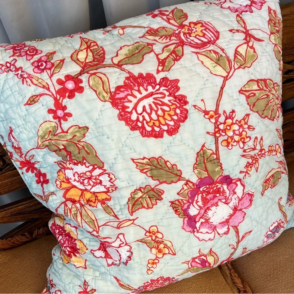 Pottery Barn Floral Euro Pillow Cover (only cover)